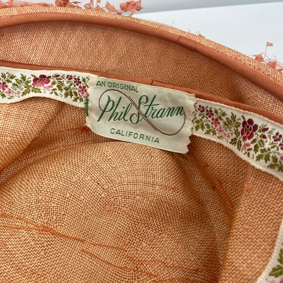 Phil Strann Original Vintage 50's Coral Dainty Hat - Picture 7 of 8